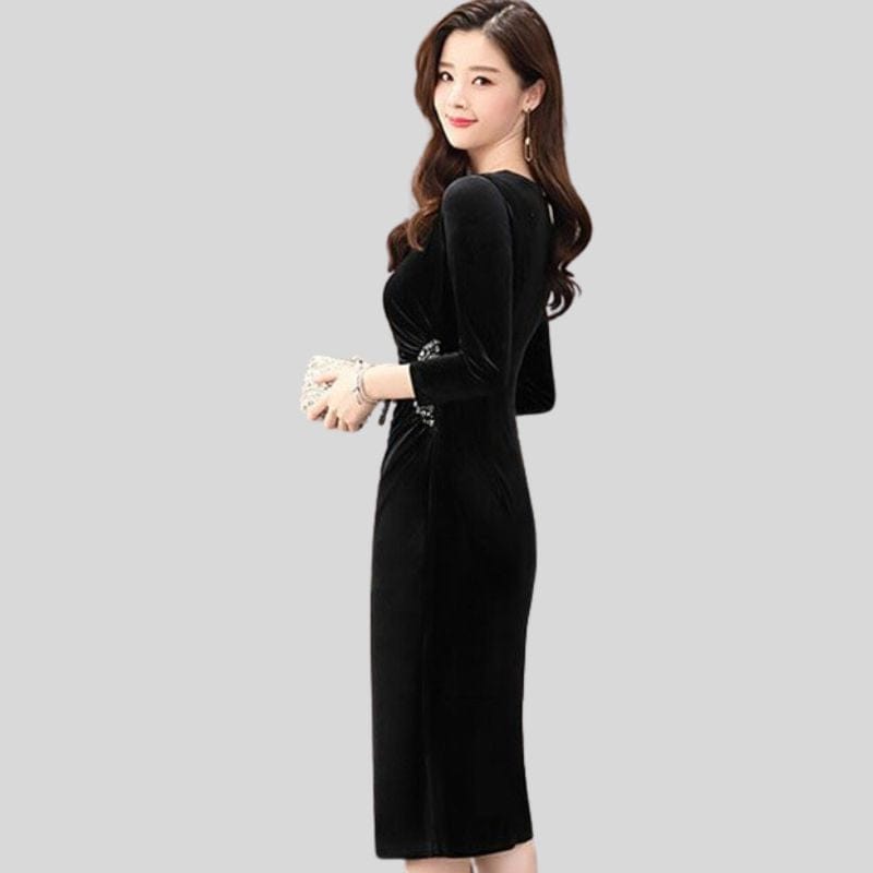 Robe-Velours-Noire
