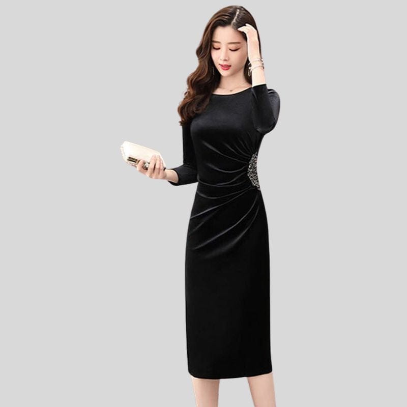 Robe-Velours-Noire