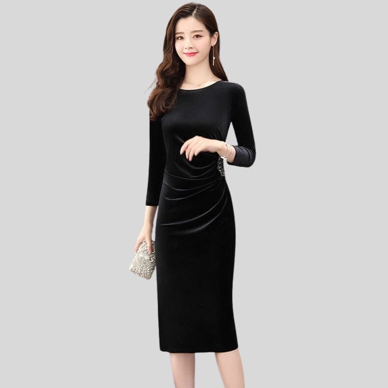 Robe-Velours-Noire
