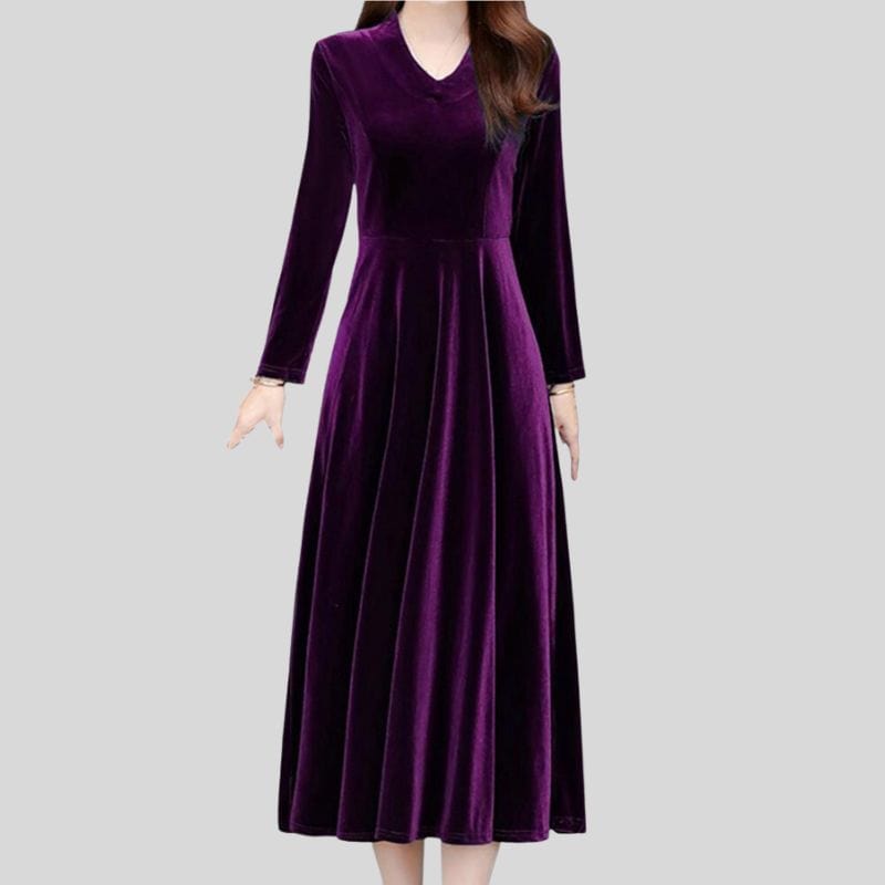 Robe-Velours-Violet