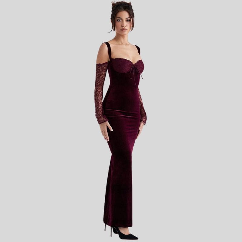 Robe-Velours-et-Dentelle