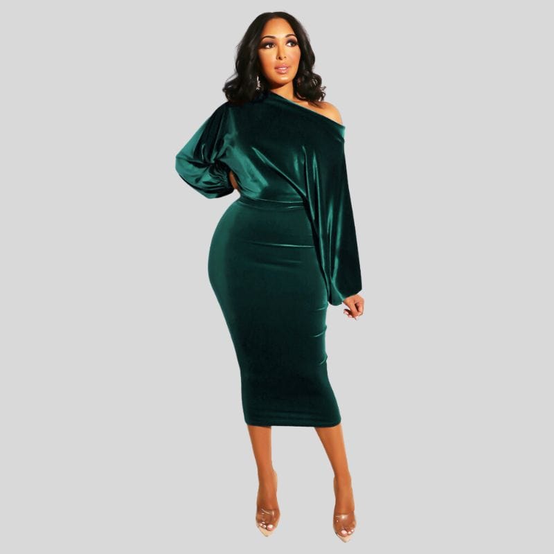 Robe-Verte-Velour