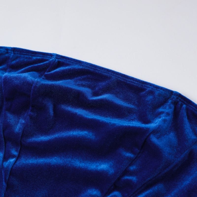 Robe-en-Velour-Bleu
