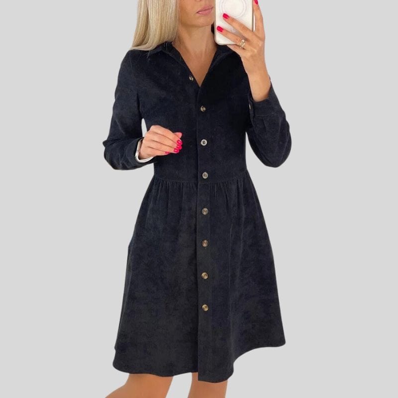 Robe-en-Velour-Cotelé