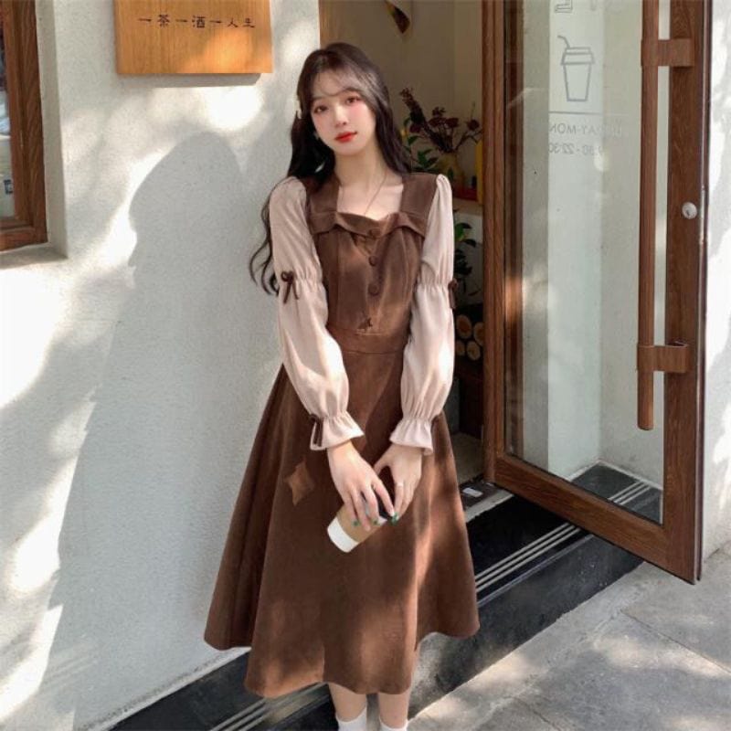Robe-en-Velours-Cotelé-Femme