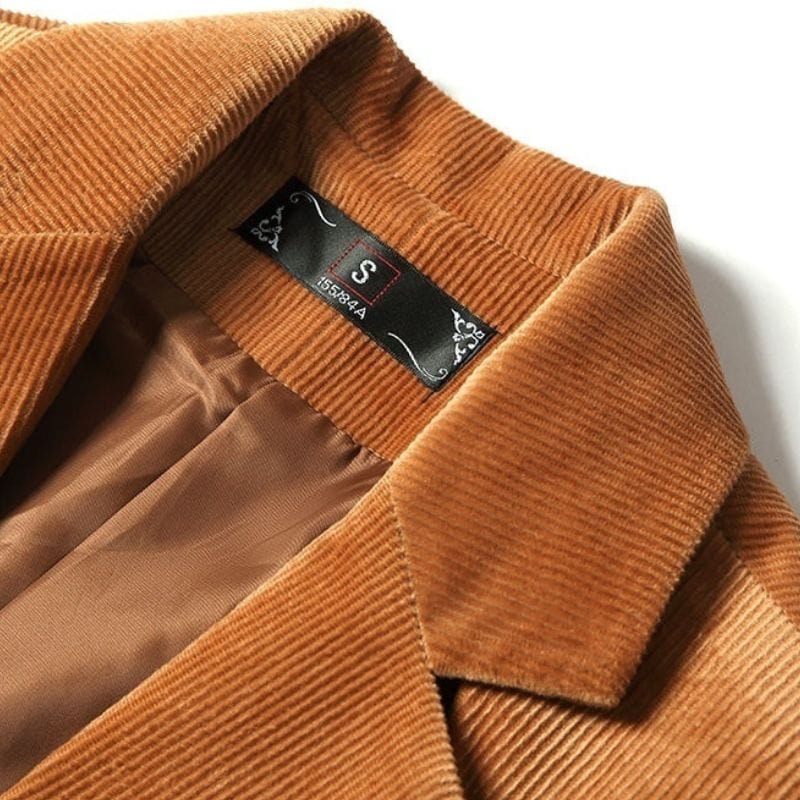 Veste-Blazer-Velour-Cotelé-Femme