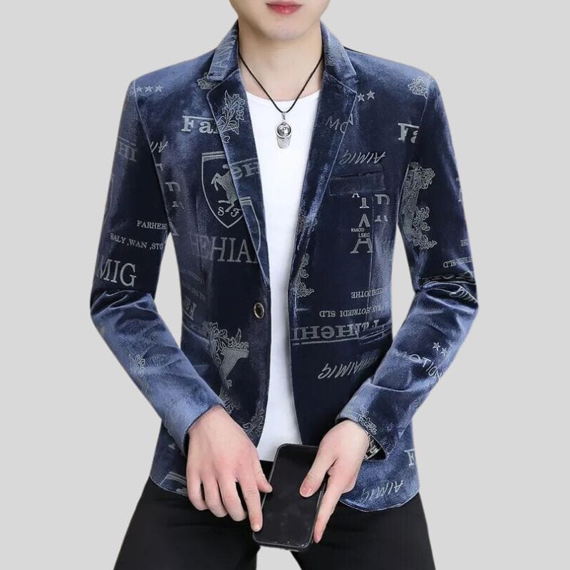 Veste-Blazer-Velour-Homme