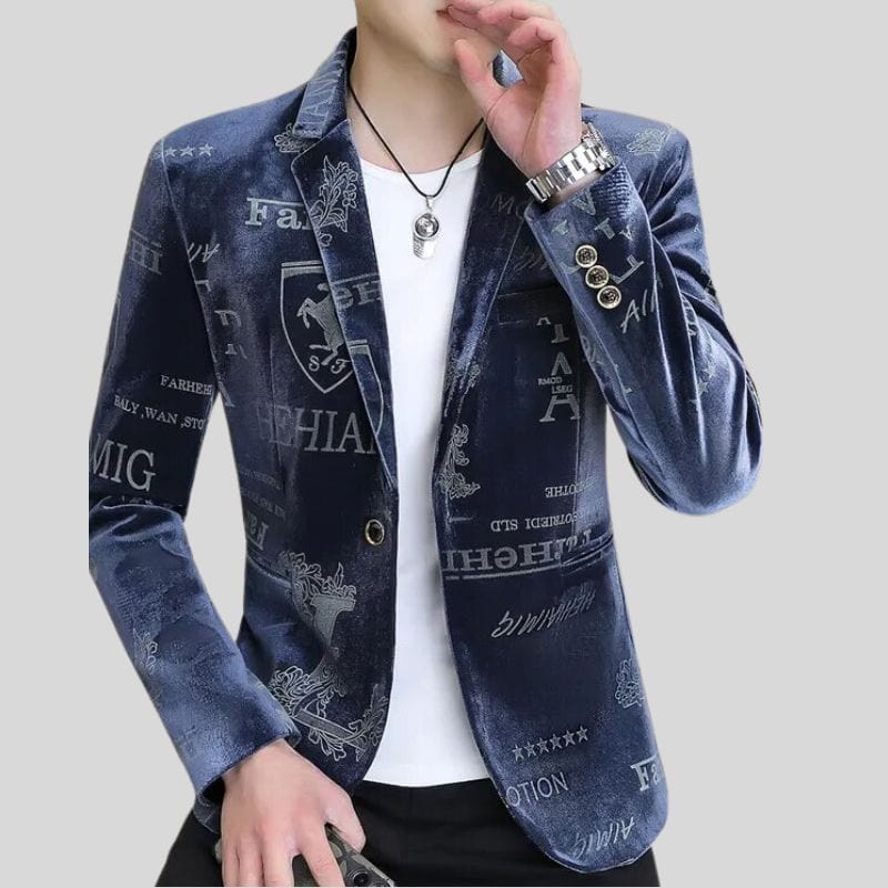 Veste-Blazer-Velour-Homme