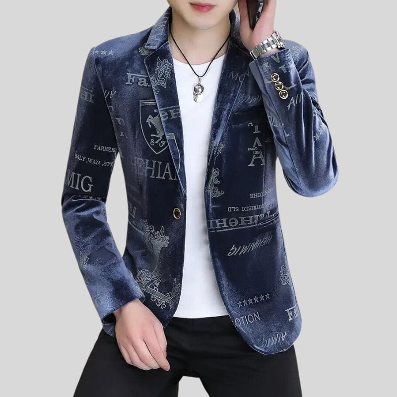 Veste-Blazer-Velour-Homme
