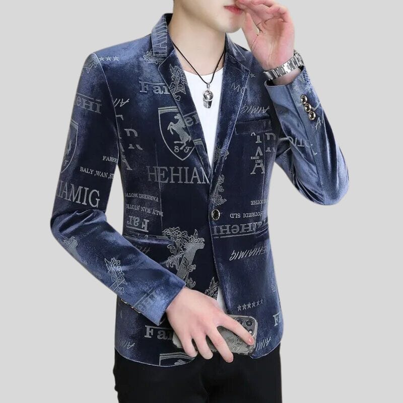 Veste-Blazer-Velour-Homme