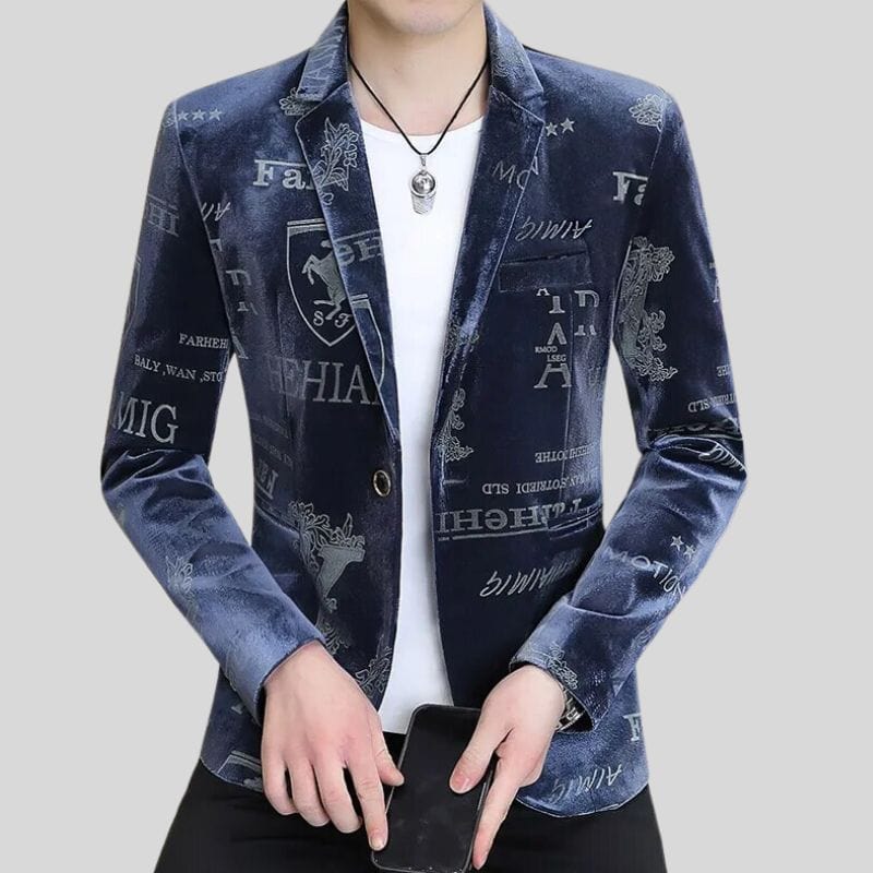 Veste-Blazer-Velour-Homme