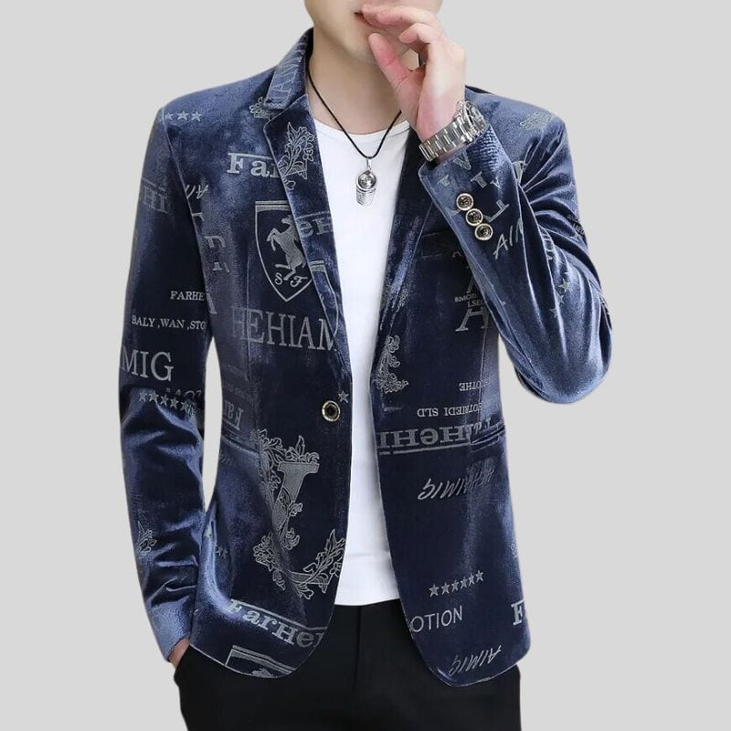 Veste-Blazer-Velour-Homme
