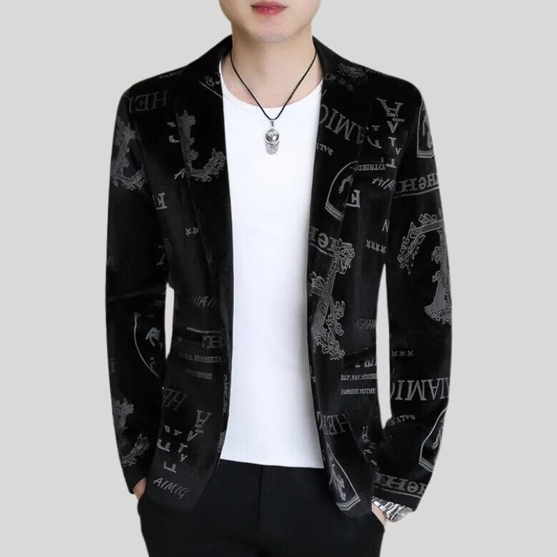 Veste-Blazer-Velours-Homme
