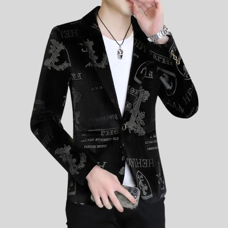 Veste-Blazer-Velours-Homme