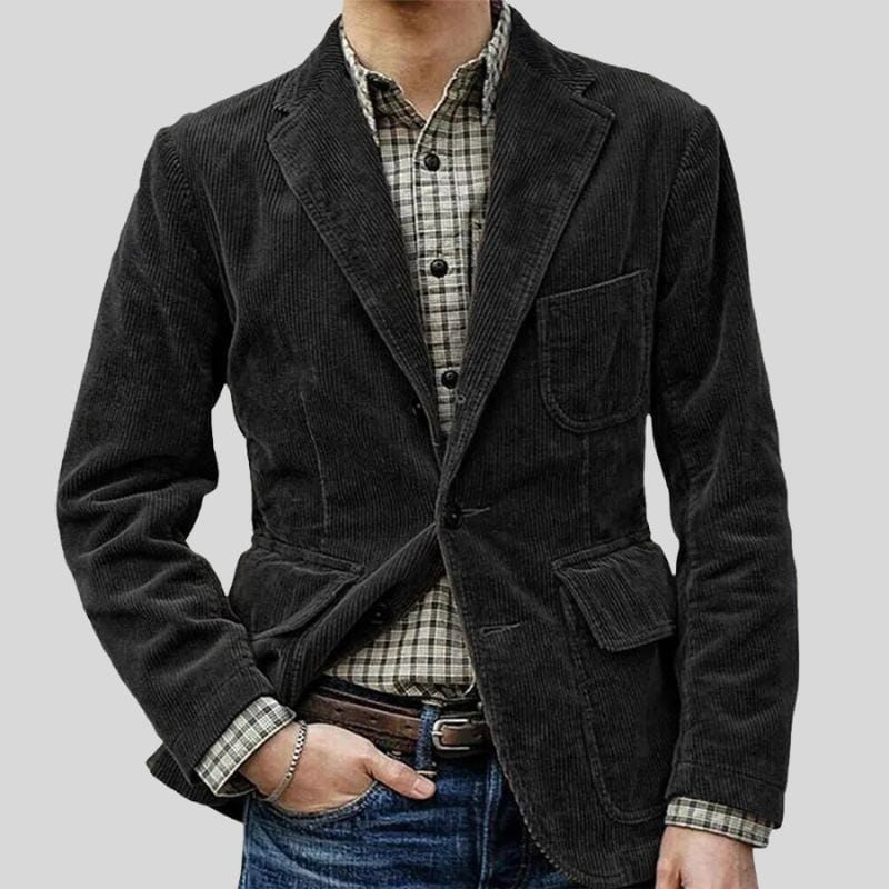 Veste-Costume-Velours-Côtelé-Homme
