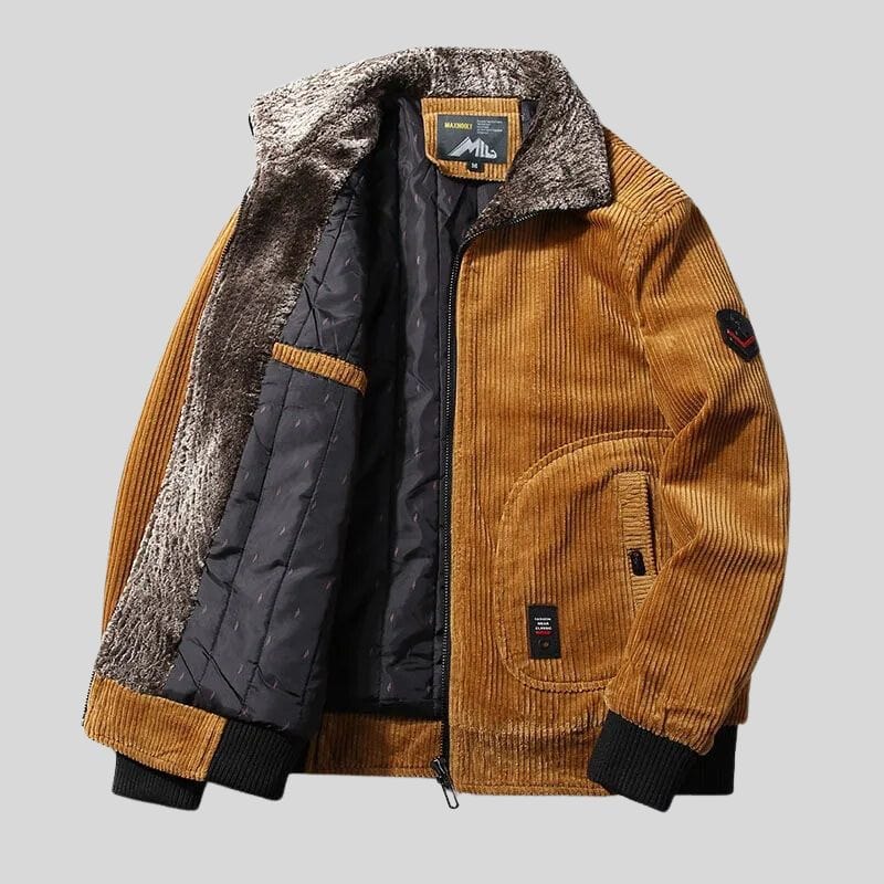 Veste-Homme-Velours-Marron