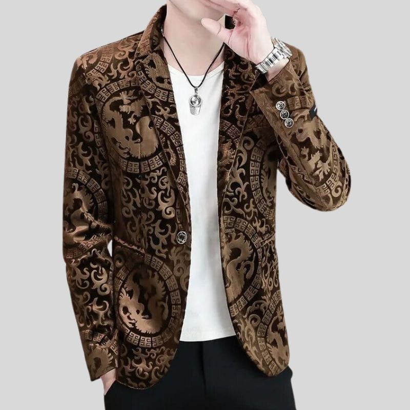 Veste-Homme-en-Velours-Marron