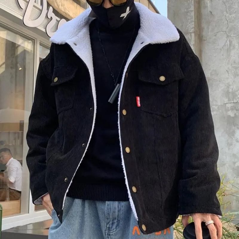 Veste-Homme-en-Velours-Noir