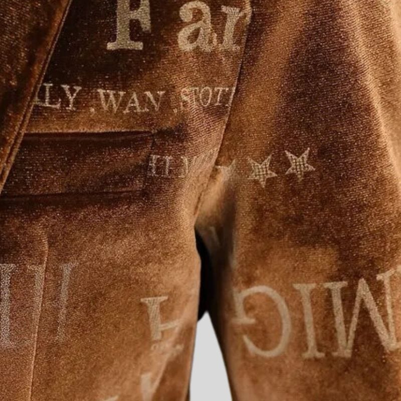 Veste-Marron-Velours-Homme