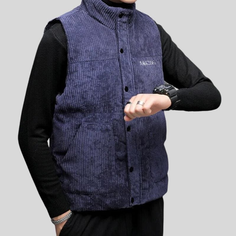 Veste-Sans-Manche-Velours