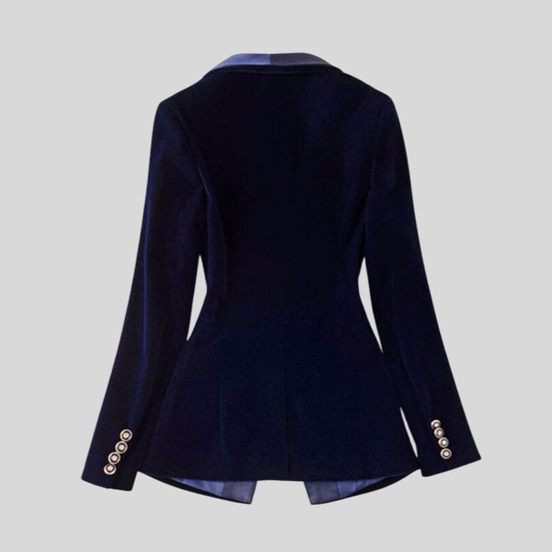 Veste-Tailleur-Femme-Velours