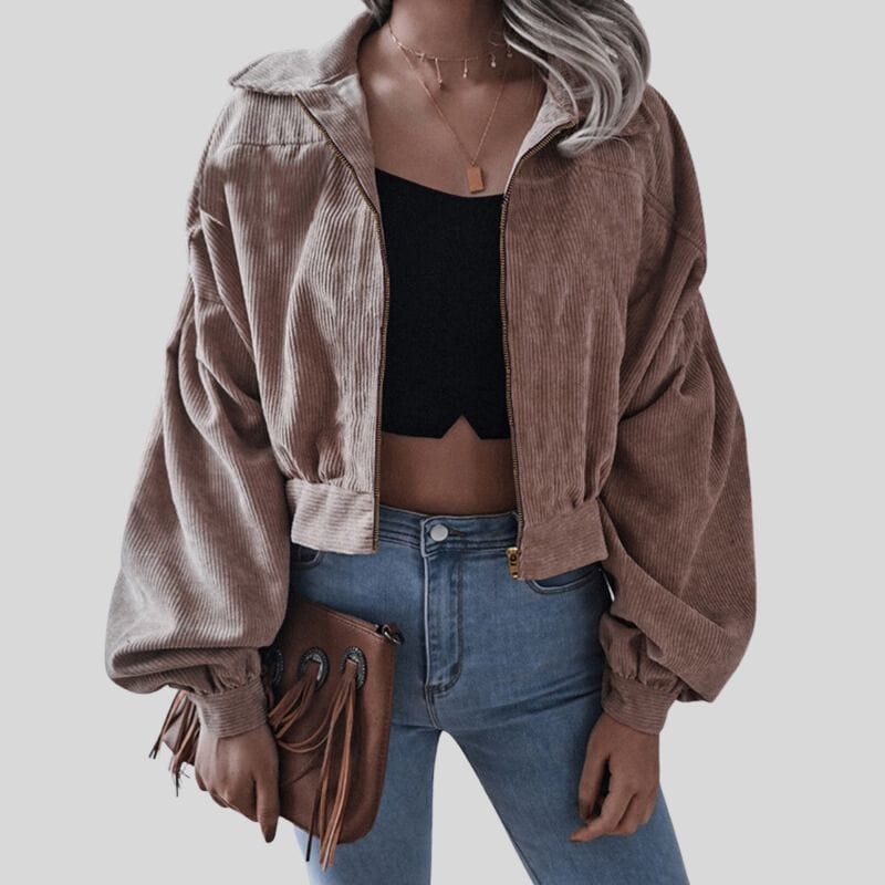 Veste-Velour-Beige-Femme