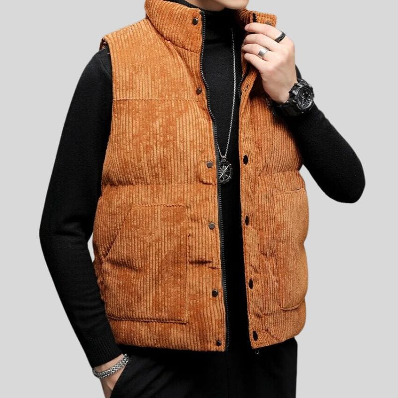 Veste-Velour-Camel-Homme