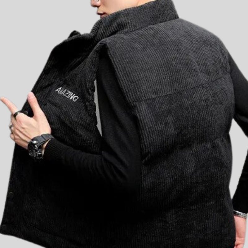 Veste-Velour-Noire-Homme