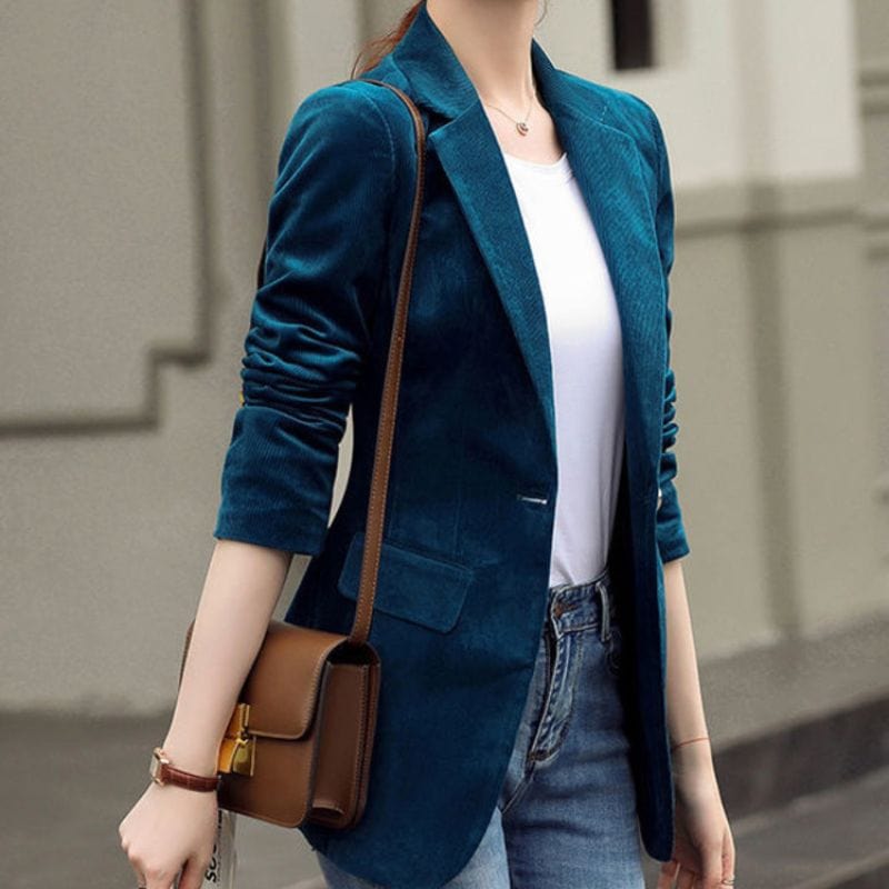 Veste-Velours-Bleu-Canard-Femme
