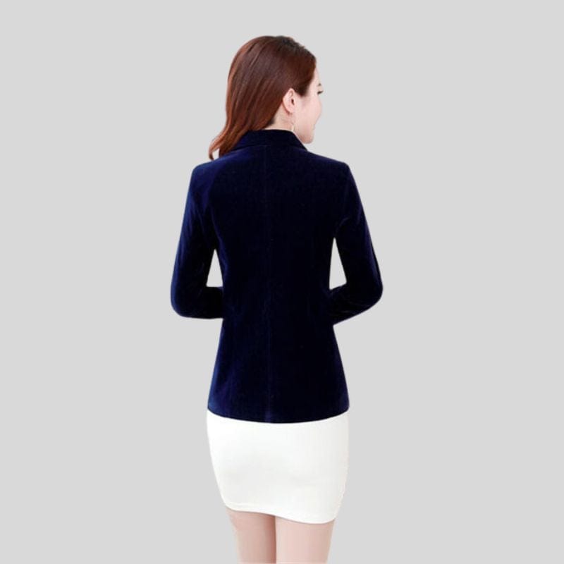 Veste-Velours-Bleu-Marine-Femme