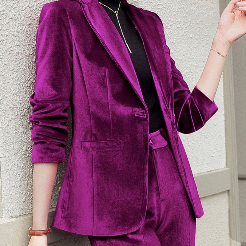 Veste-Velours-Cintrée-Femme