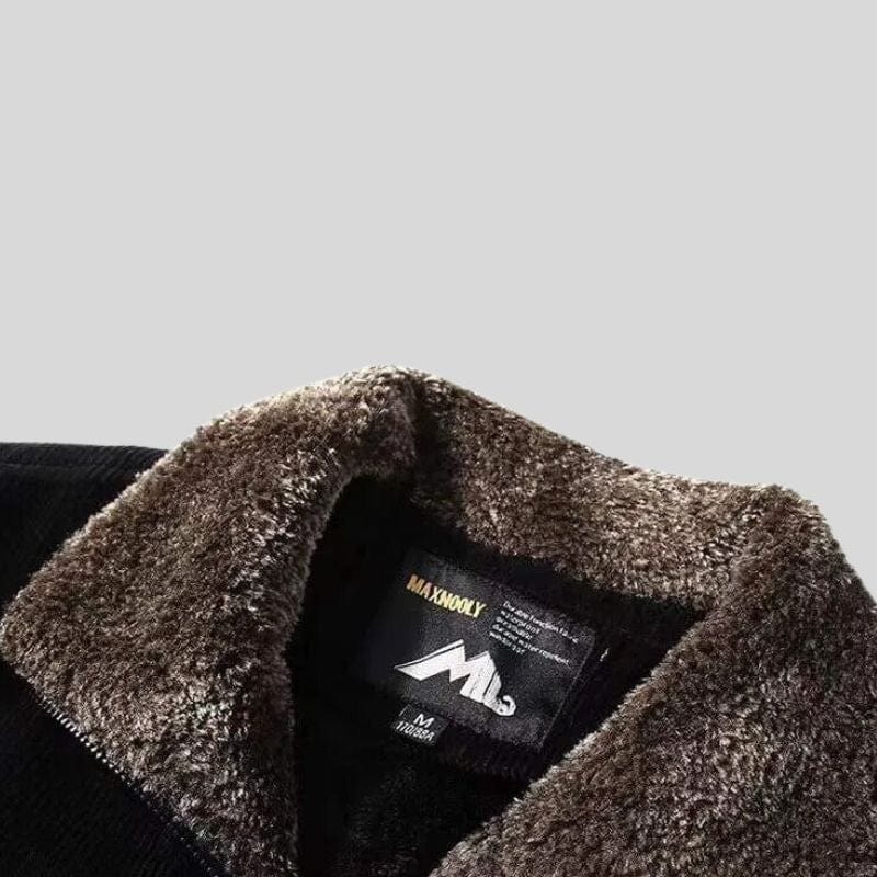 Veste-Velours-Col-Fourrure