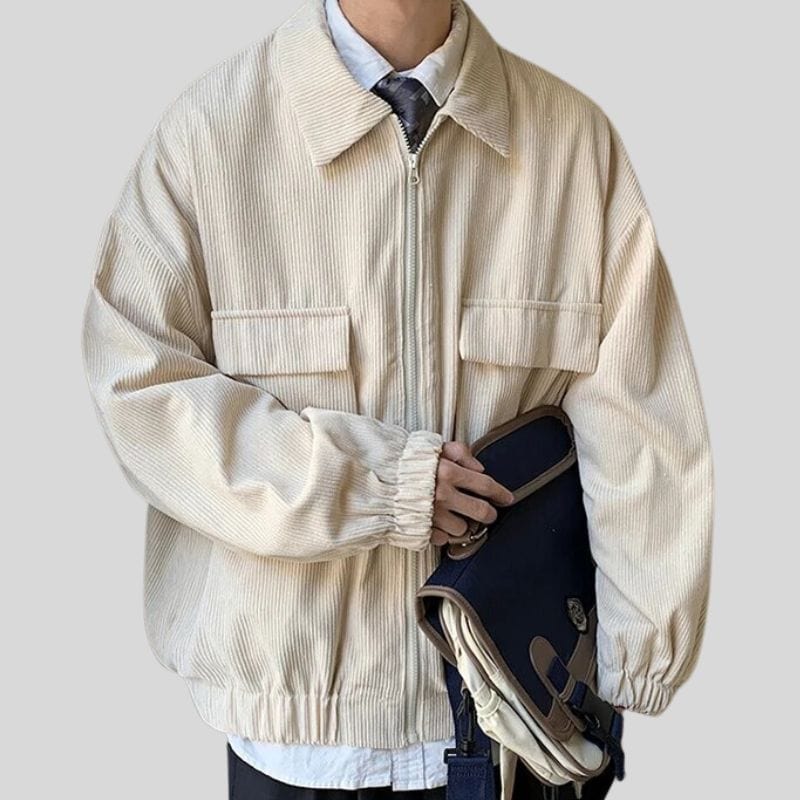 Veste-Velours-Cotelé-Homme-Beige