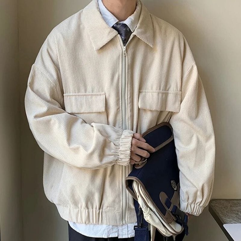Veste-Velours-Cotelé-Homme-Beige