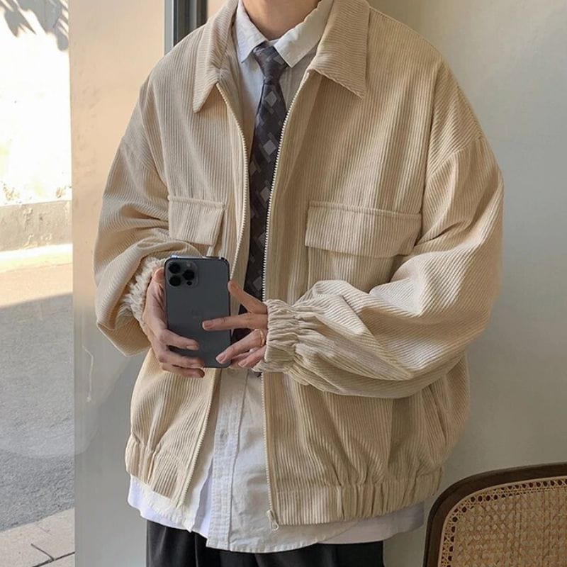 Veste-Velours-Cotelé-Homme-Beige