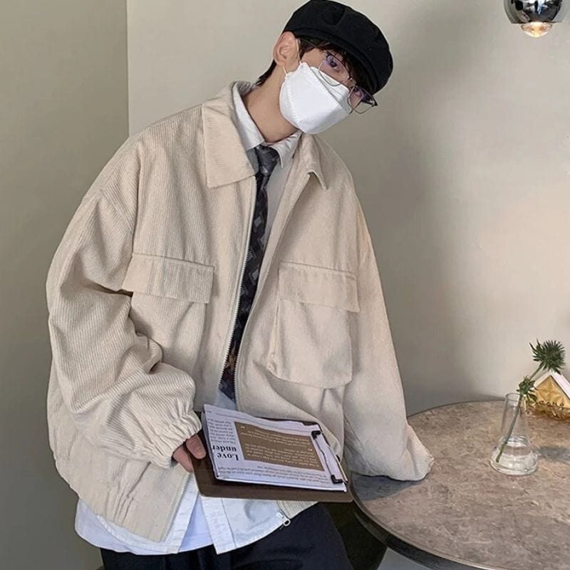 Veste-Velours-Cotelé-Homme-Beige