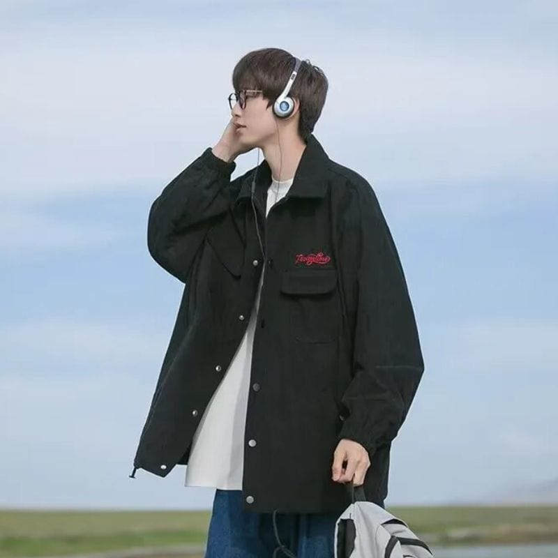 Veste-Velours-Cotelé-Noir-Homme