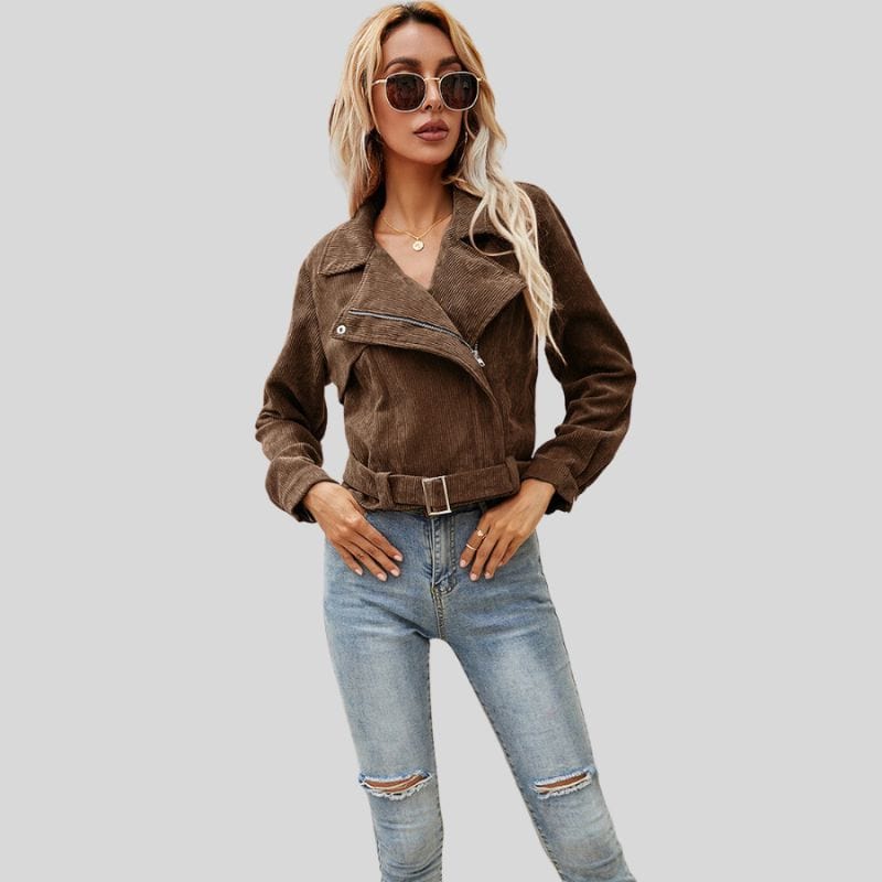 Veste-Velours-Courte-Femme