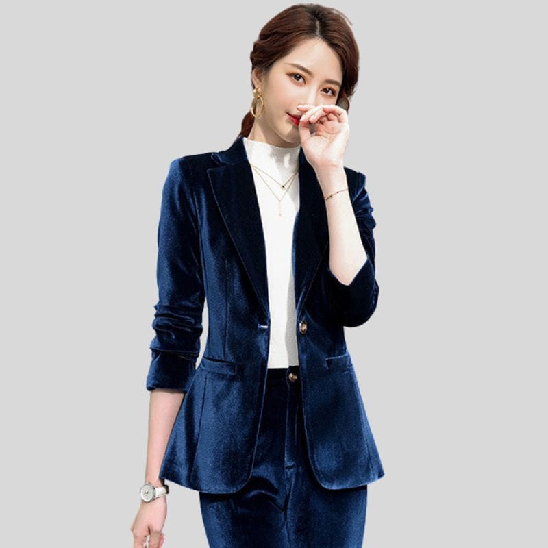 Veste-Velours-Femme-Bleu-Nuit