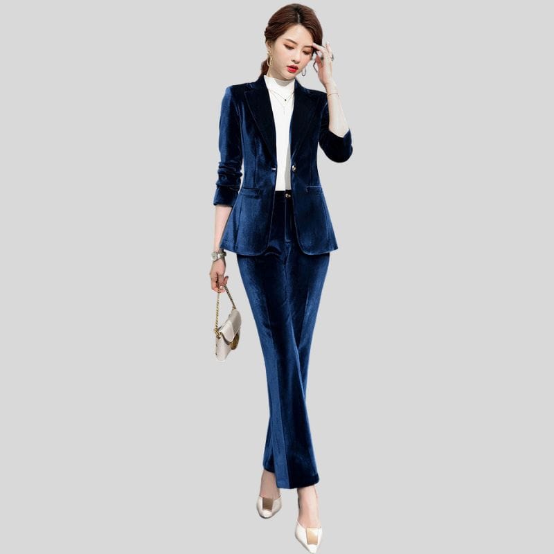 Veste-Velours-Femme-Bleu-Nuit