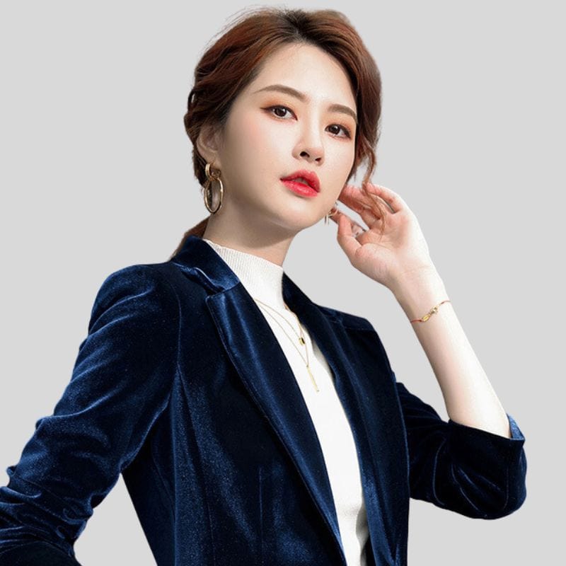 Veste-Velours-Femme-Bleu-Nuit