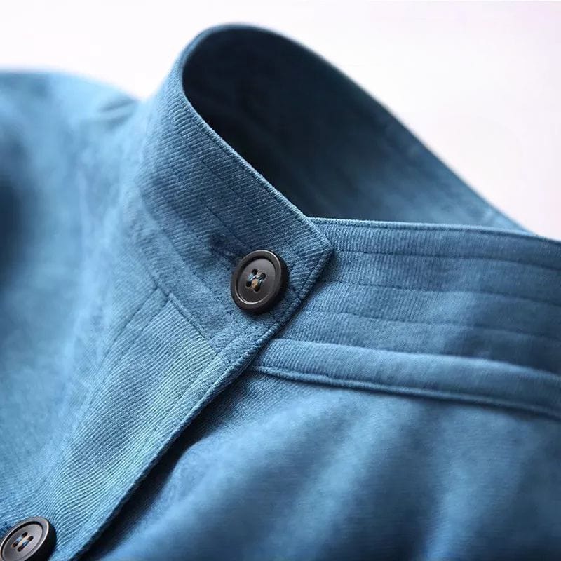 Veste-Velours-Femme-Bleue