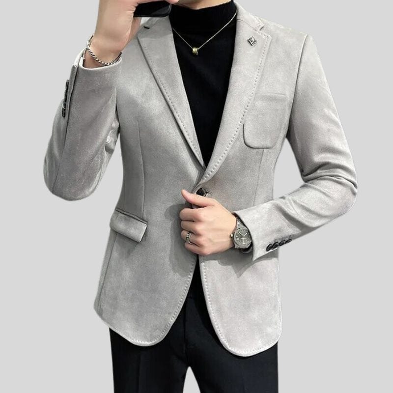 Veste Velours Grise Homme