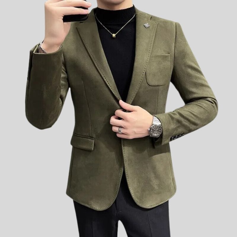 Veste-Velours-Homme-Kaki
