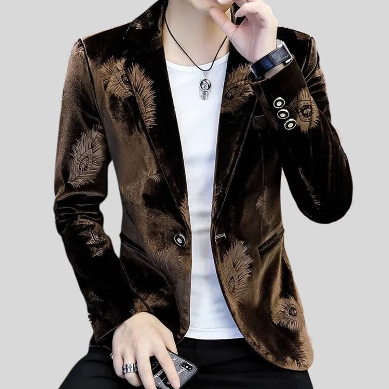 Veste-Velours-Marron-Homme