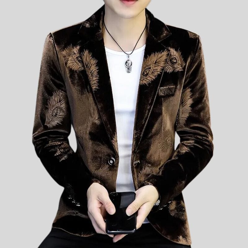 Veste-Velours-Marron-Homme