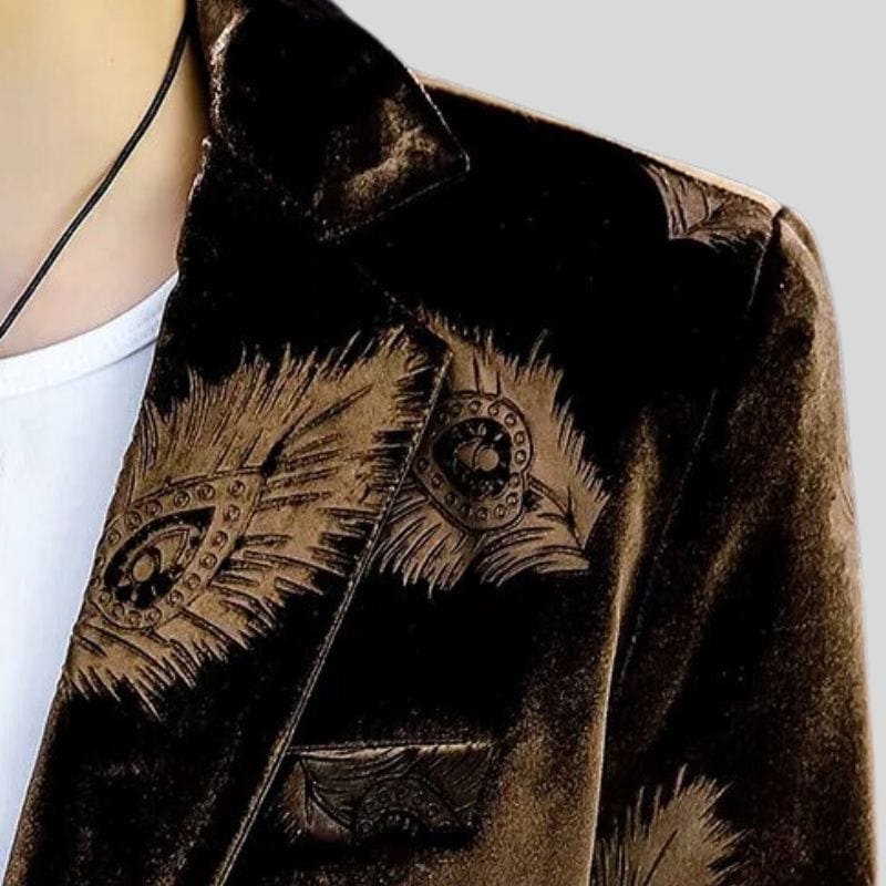 Veste-Velours-Marron-Homme