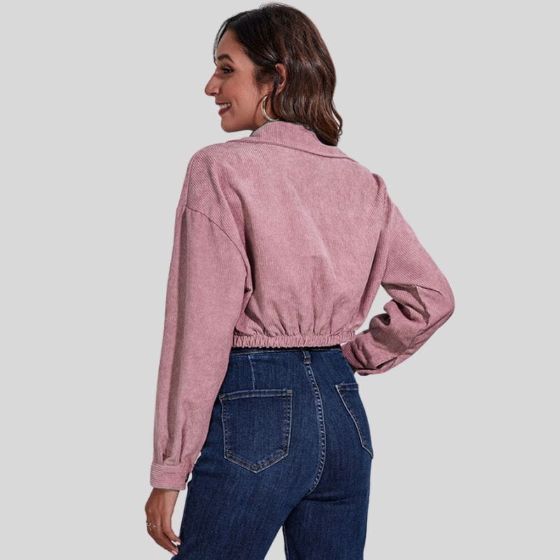 Veste-Velours-Rose-Femme