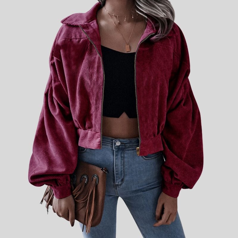 Veste-Velours-Rouge-Bordeaux-Femme