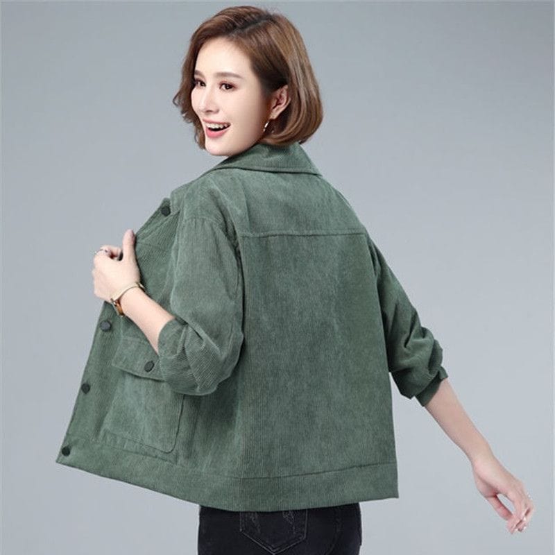 Veste-Velours-Vert-Bouteille-Femme